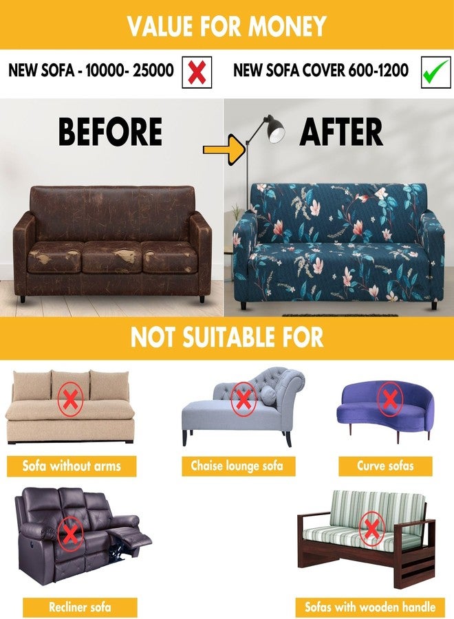 Bigkart Elastic Sofa Covers for 3 Seater Sofas | Polyster-Spandex, Stretchable, Sofa Covers for Single, Double and Triple Seater Sofas - Image 5