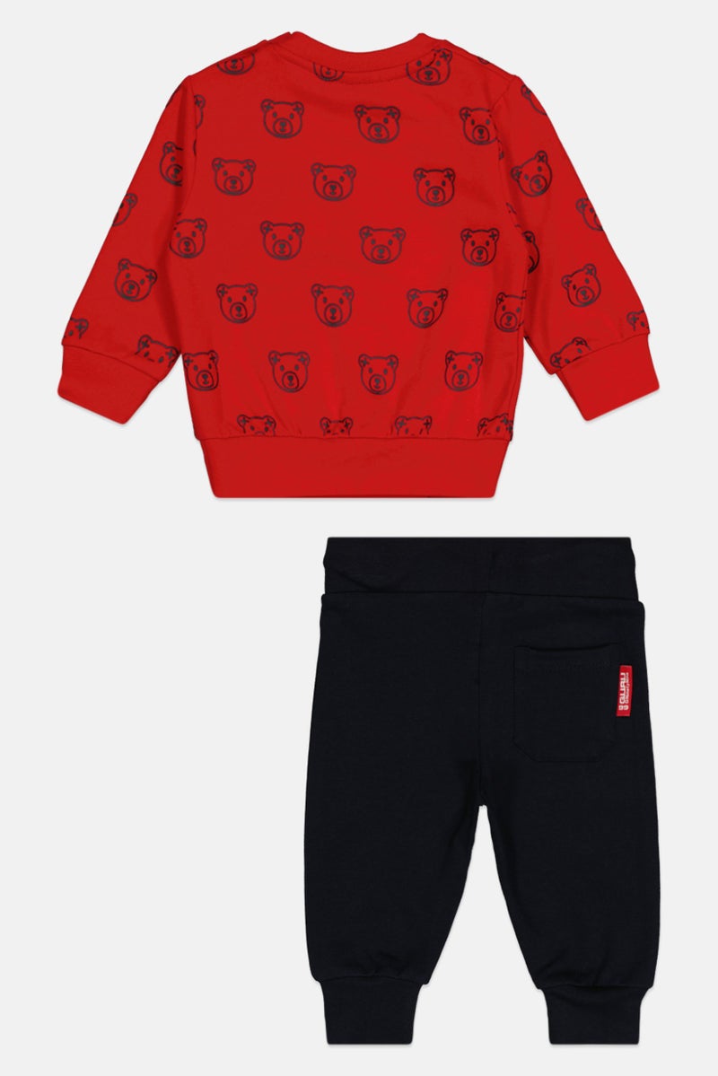 Guru 99 Toddlers Boy 2 Pieces Brand Logo T-Shirt With Bottom Set, Multicolor - Image 3