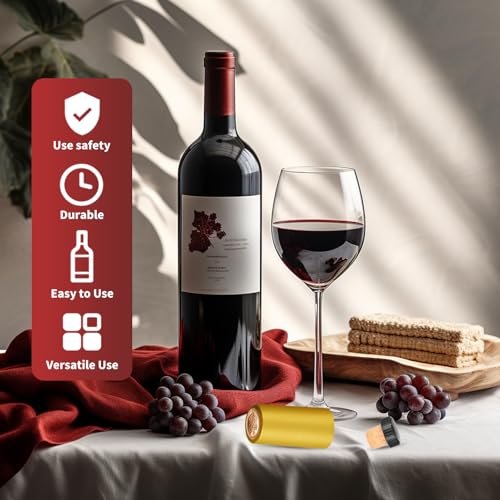 ANABIUP 60pcs Wine Sealer for Bottles, Includes 30pcs Cork Stoppers and 30pcs PVC Heat Shrink Capsules, Perfect for Home and Cruises - Image 3