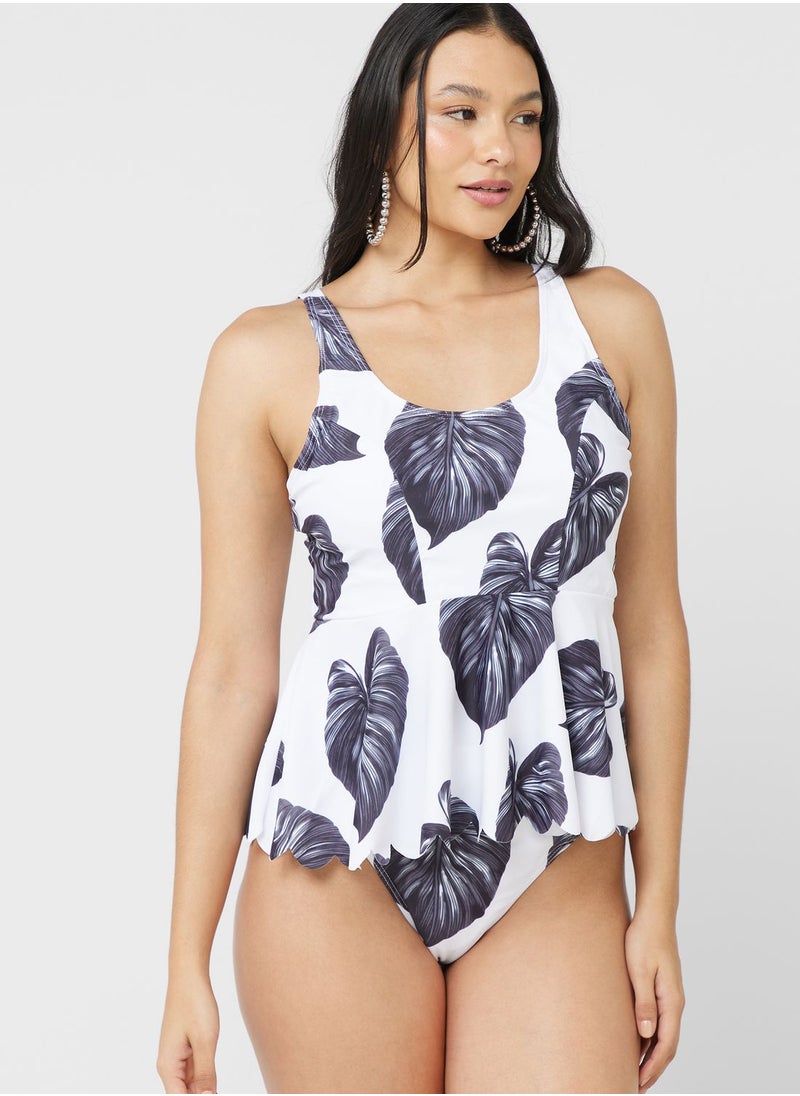 ELLA - Printed Longline Bikini Set - Image 1