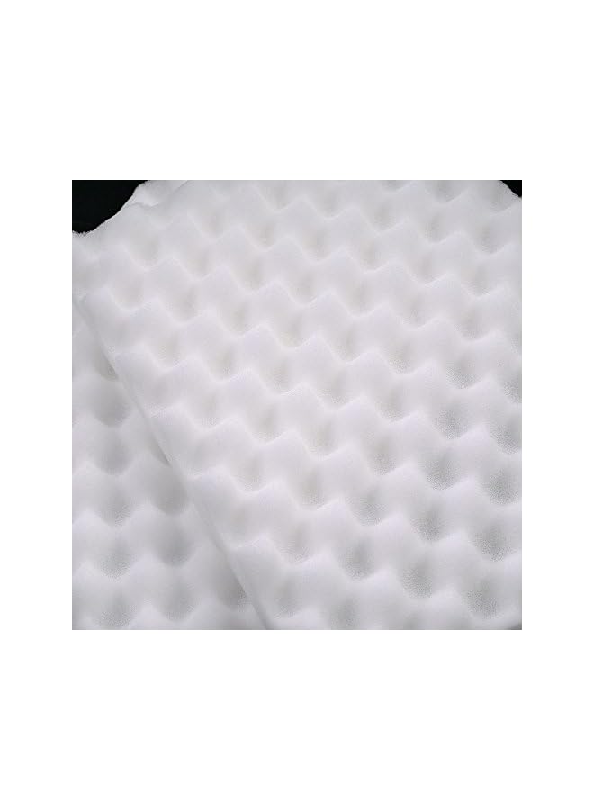 S-TOP 2 Pcs Fondant Shaping Sponge Pad Sugar Flower Gum Paste Modeling Foam Tray Wave Sponge Mat Cake Decorating Tools by for Kitchen Baking Sugarcraft DIY, White - Image 2