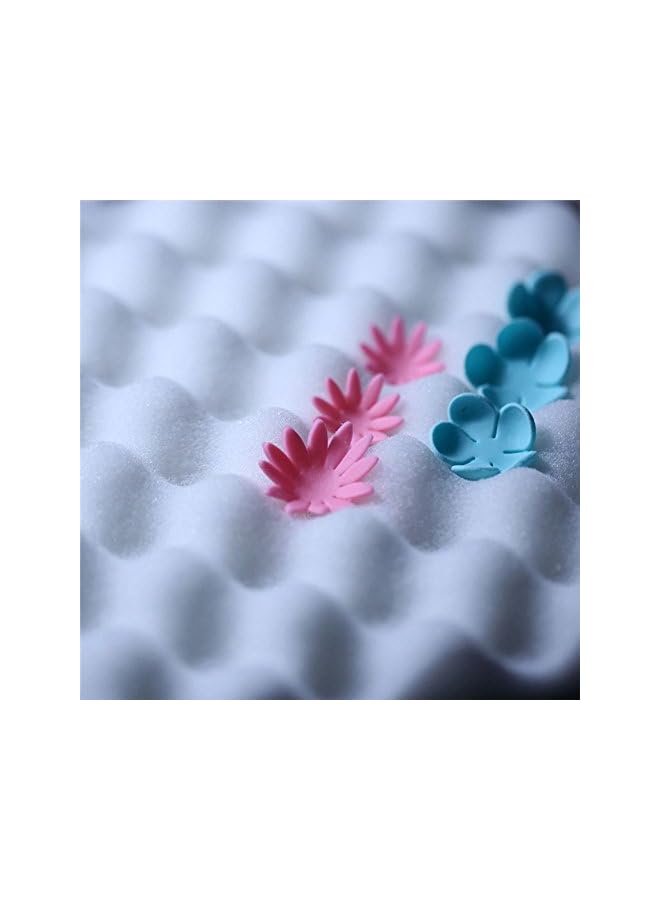 S-TOP 2 Pcs Fondant Shaping Sponge Pad Sugar Flower Gum Paste Modeling Foam Tray Wave Sponge Mat Cake Decorating Tools by for Kitchen Baking Sugarcraft DIY, White - Image 5