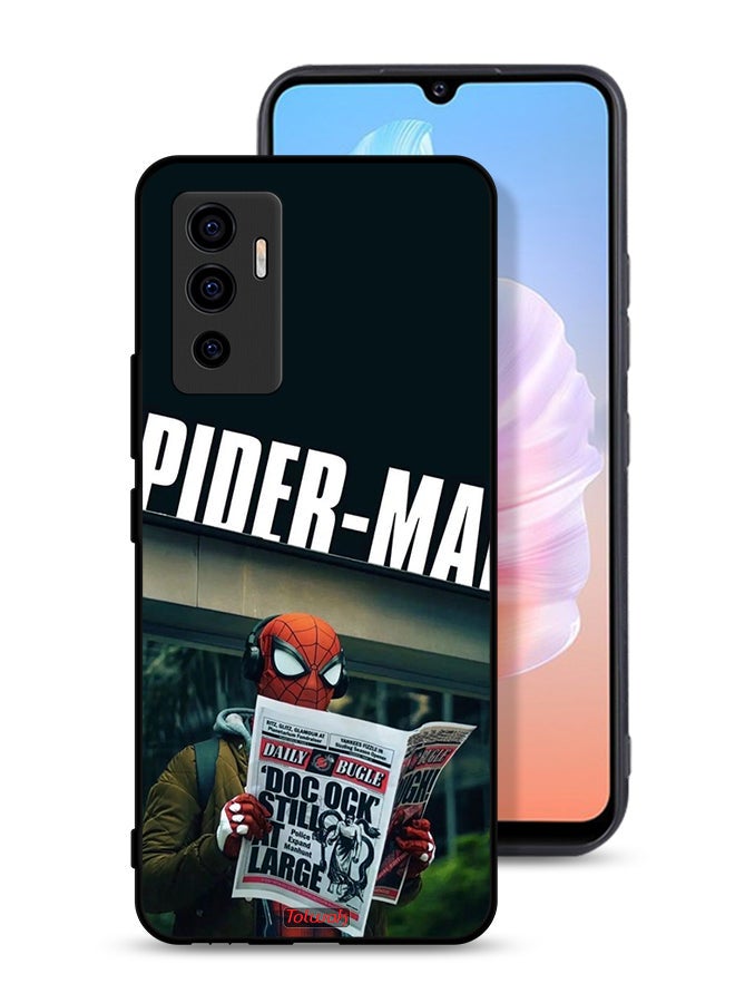 Tolwak غطاء واقي لهاتف Vivo V23e 5G سبايدرمان يقرأ صحيفة - Image 1