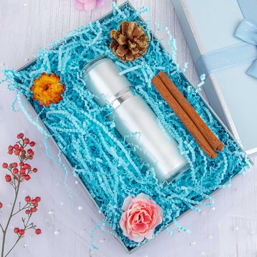 Caleihd Crinkle Cut Paper Shred Packing Grass Cushion Paper Streamer for Christmas Wedding Birthday Bridesmaid Engagement Craft Gift Boxes Bags Basket Filler Decoration 4.5oz Blue - Image 4