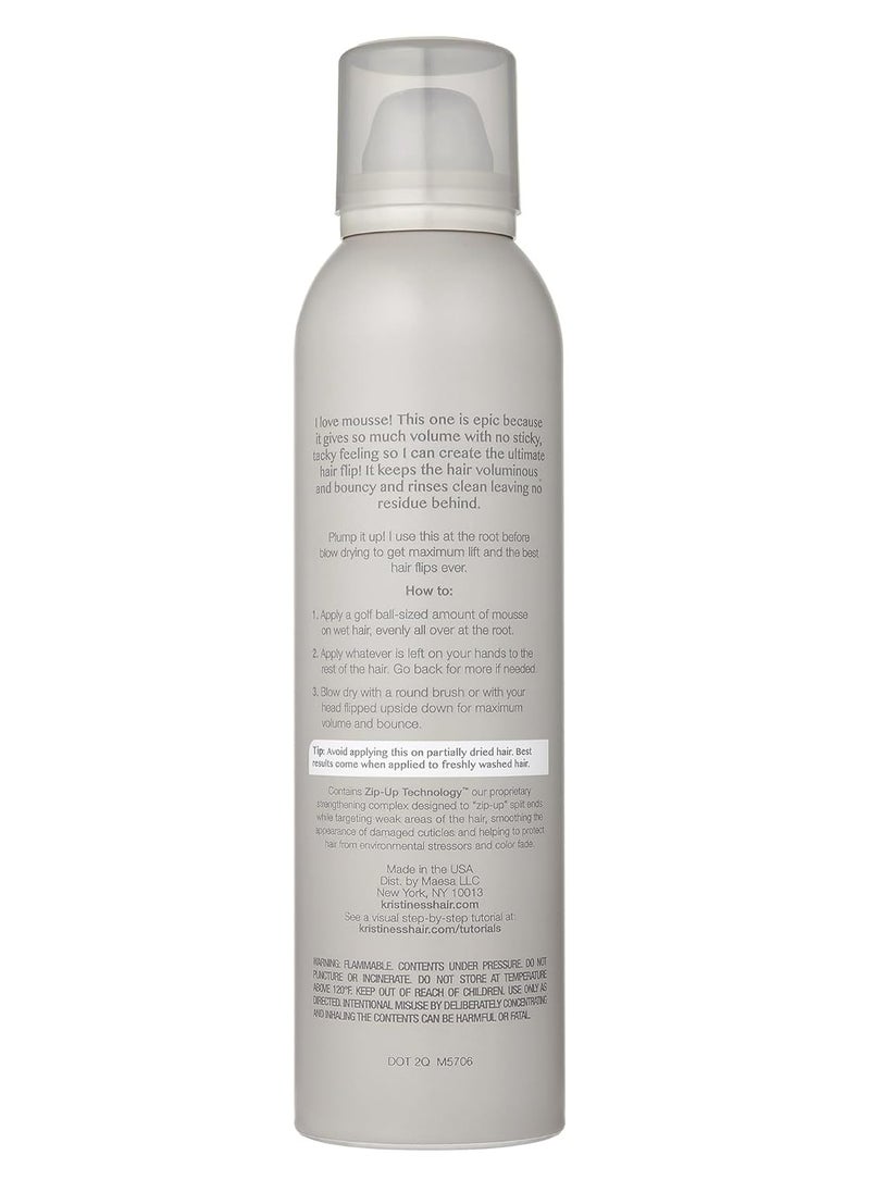 Kristin Ess - Kristin Ess Hair Instant Lift Volumizing Mousse with Castor Oil - Boosts Volume + Thickens, Body Building, Lasting Hold, Non Sticky, For Curly, Wavy + Straight Hair, 8.1 Oz - Image 1