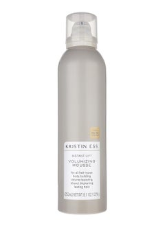 Kristin Ess Hair Instant Lift Volumizing Mousse with Castor Oil - Boosts Volume + Thickens, Body Building, Lasting Hold, Non Sticky, For Curly, Wavy + Straight Hair, 8.1 Oz