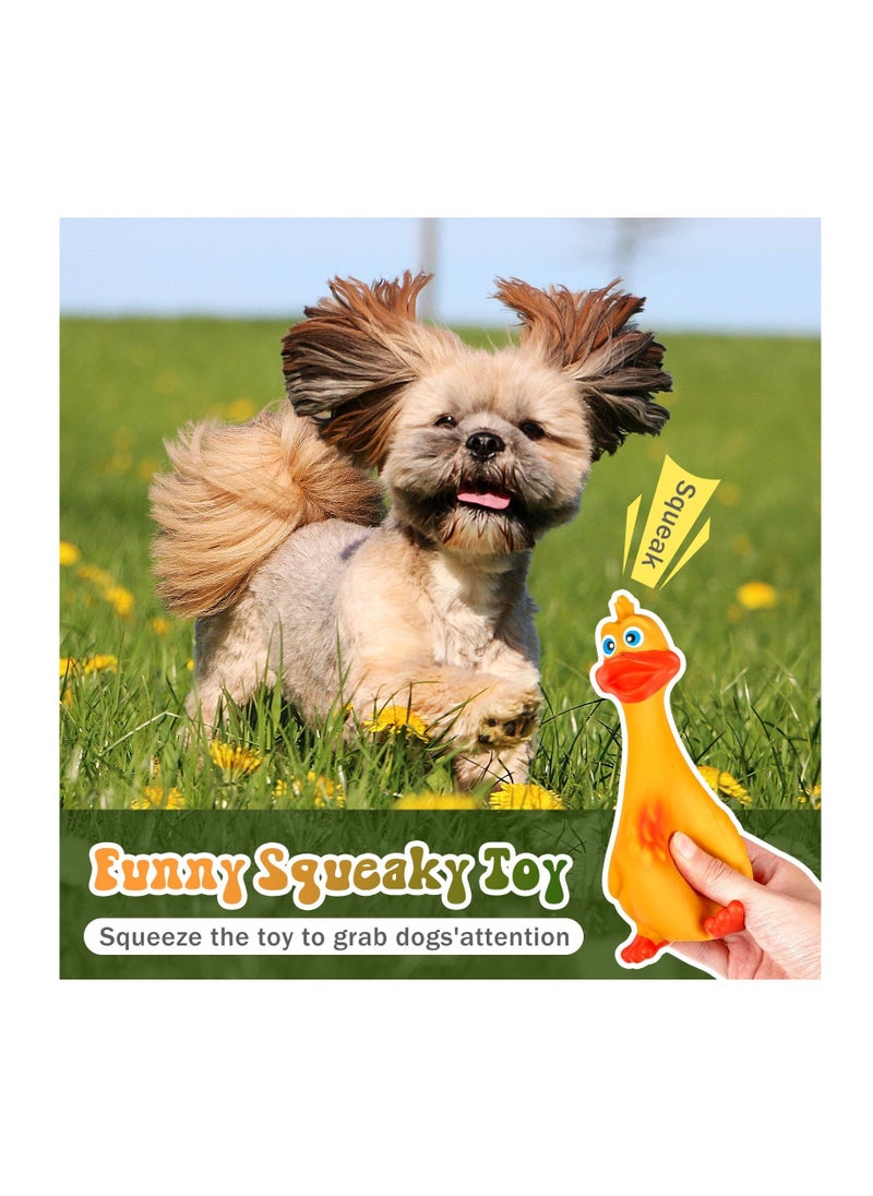 7 Inch Squeaky Latex Dog Toys Standing Stick Soft Rubber Dog Chew Toy Animal Puppy Fetch Interactive Play Toy Assorted Animal Pet Toys for Small Medium Large Dogs Assorted Color(Set of 9)