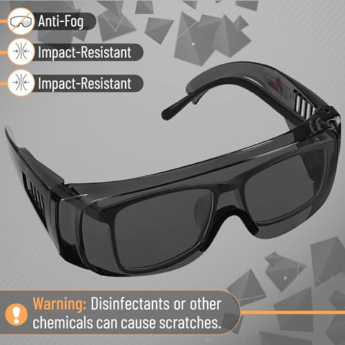 UNCO- Safety Goggles Over Glasses, Protective Goggles, Anti Fog, Work, Safety Glasses Over - Image 3