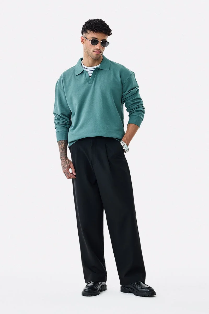 سنيتش Oversized Polo Sweatshirt