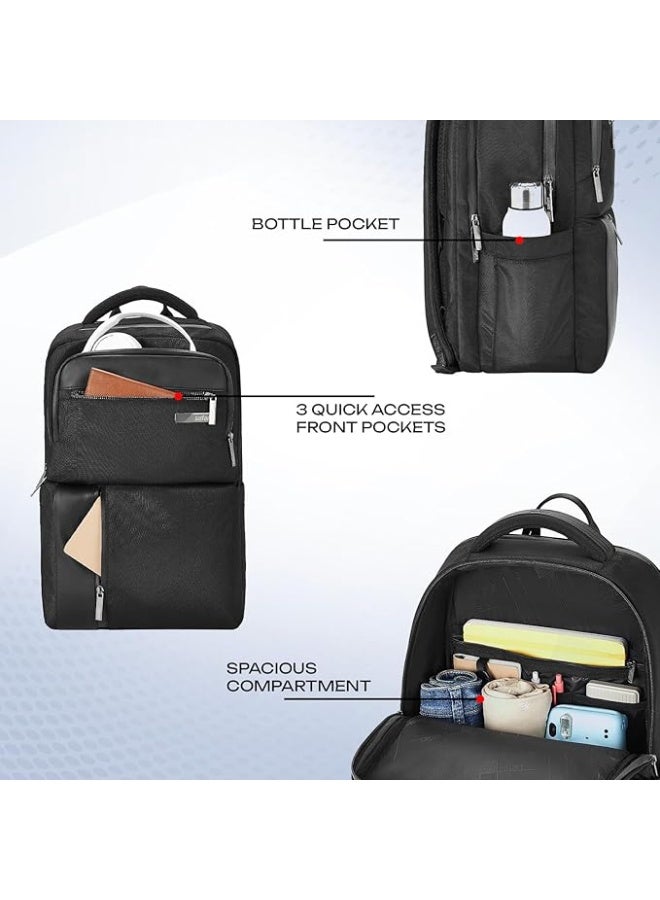 Safari Xyro 25L Formal Laptop Backpack Bag for Man & Women, Ideal for Office Use/School/College Boys and Girls, 2 Compartment Bags with Organizer, Trolley Sleeve, 2 Front pockets, Premium Fabric - Image 2