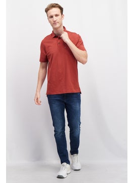 Tailor Vintage Men Regular Fit Embroidered Logo Short Sleeves Polo Shirt, Canyon Red  - Image 4