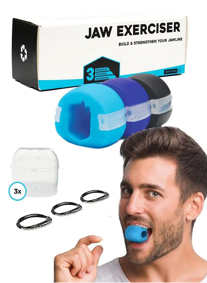 Bukela 3 pcs Jawline Exerciser Tool, Double Chin Reducer for Women Face Fat Reducer Jaw Exerciser for Men Jawline Shaper Slim and Tone Your Face & Neck Jaw Liner Tools for Men  - Image 1
