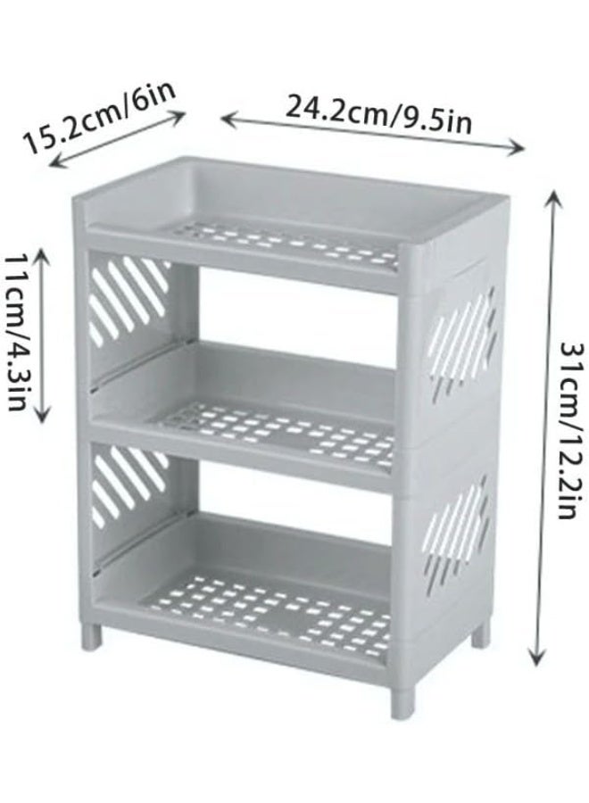 Spaceshoop Three Tier Desktop Storage Rack Cosmetic and Skincare Storage Boxes Dust Proof Makeup Organizer Desktop Organizer - Image 2