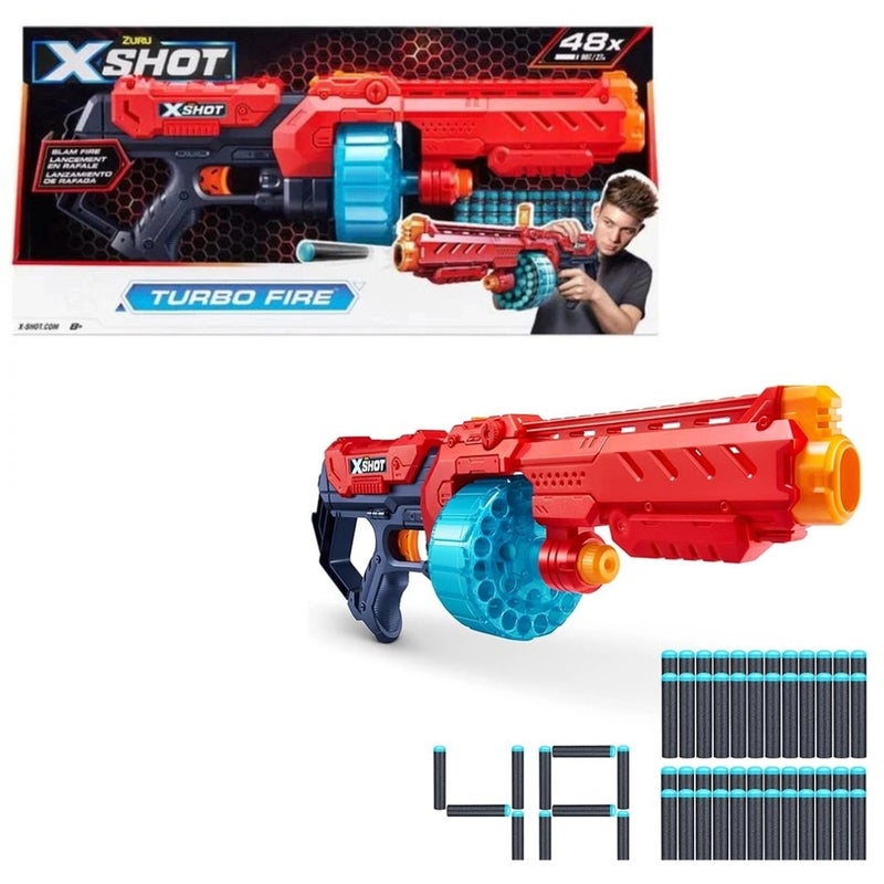 Zuru - X-Shot Excel Turbo Fire with 48 Soft Bullets - 36270 - Image 1