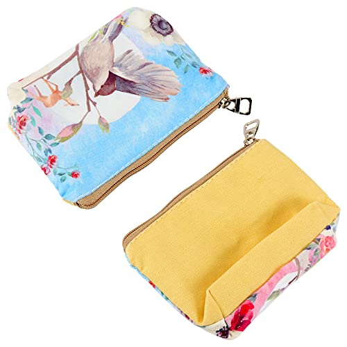 ARRIZO Women and Girls Cute Fashion Coin Purse Wallet Bag Change Pouch Key Holder (Birds) - Image 2