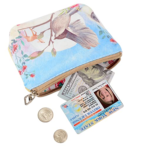 ARRIZO Women and Girls Cute Fashion Coin Purse Wallet Bag Change Pouch Key Holder (Birds) - Image 5