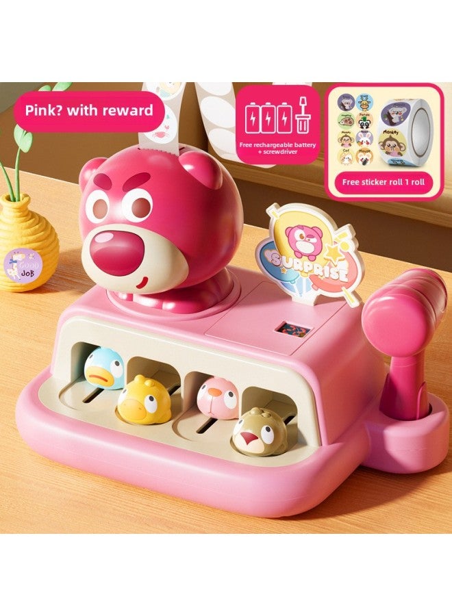 2025 Year Gift Girls Toys Year Educational Children's Birthday Suitable For 3 To 6 Years Old New-Color:[same Day Delivery ✅ Pink Rechargeable Model] Electric Whack-a-mole·with Reward Stickers - Image 1