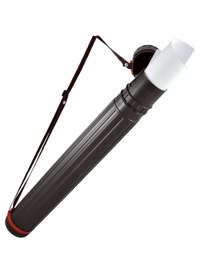 MyGift MyGift Heavy Duty Black Plastic 40 Inch Expanding Document Tube, Jumbo Poster Tube with Strap, Set of 2 - Image 3