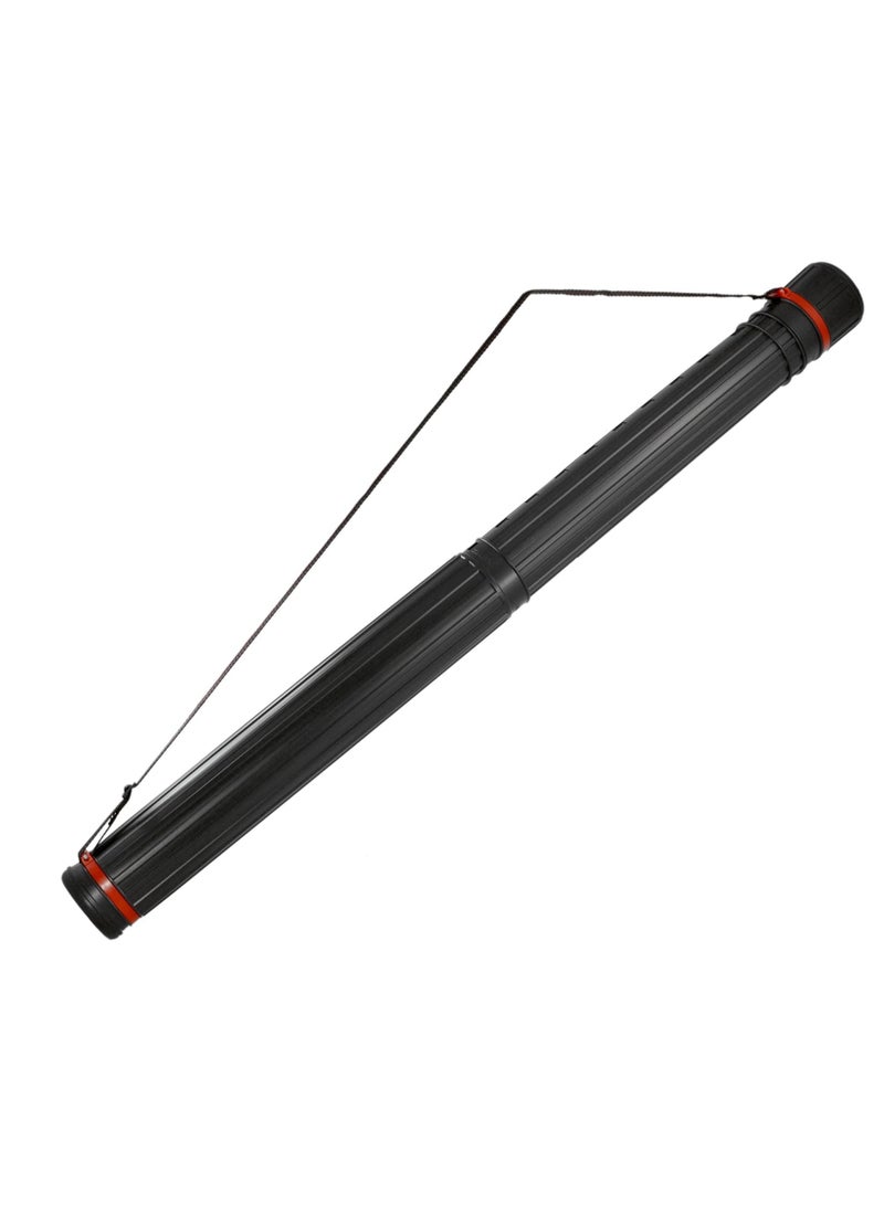 MyGift MyGift Heavy Duty Black Plastic 40 Inch Expanding Document Tube, Jumbo Poster Tube with Strap, Set of 2 - Image 5