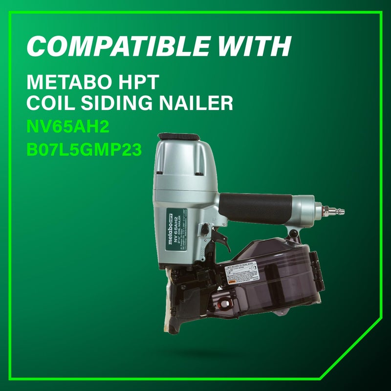 Metabo HPT مسامير التغطية من ميتابو HPT عدد 3,600، 1-3/4" x .092، 15 درجة رأس دائري كامل، شق حلقي، ملف سلكي، مسامير فولاذية مجلفنة بالغمس الساخن، للتغطية، مسامير السياج، التغطية المعدنية، 13363HPT - Image 5