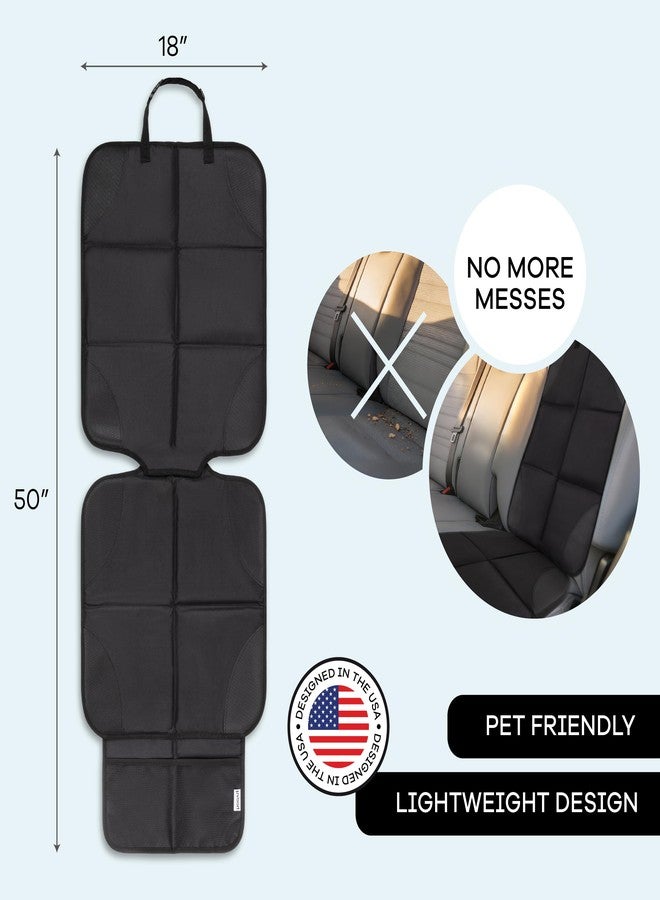 Hoovy Car Seat Protector, Non-Slip Backing, Universal Fit, Lightweight, 18x50 Inch, Black - Image 3