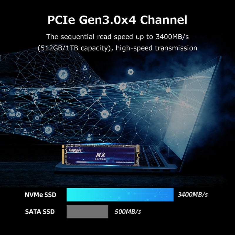 KingSpec NX 1TB M.2 NVMe Solid State Drive SSD PCIe Gen3.0x4 Interface High-speed Transmission Wide Compatibility - Image 5