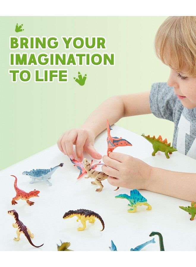 RECUR Dinosaur Figure Toys Mini Dino Figurines for Kids Jurrassic Dinosaurs, 100% Hand-Painted, Cake Topper Small Tabletop Figure - 12 PCS - Image 5