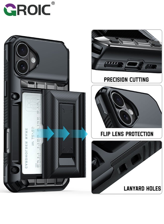 GROIC تصميم لهاتف Honor Magic 4 Pro مقاس 6.81 بوصة مع حزام معصم قابل للتعديل ومسند من جلد البولي يوريثان غطاء واقٍ متين ومقاوم للصدمات - Image 2