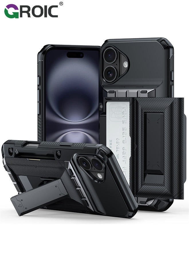 GROIC تصميم لهاتف Honor Magic 4 Pro مقاس 6.81 بوصة مع حزام معصم قابل للتعديل ومسند من جلد البولي يوريثان غطاء واقٍ متين ومقاوم للصدمات - Image 5