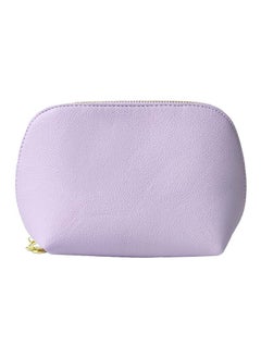 Half-Moon Shell Cosmetic Bag High-Capacity Travel Crystal Purple