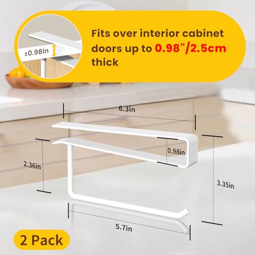 Amawarm 2 Pack Tumbler Lid Organizer, Under Cabinet Cup Lid Holder for Yeti Insulated Mug/Stanley Insulated Mug/Simple Modern Insulated Mug Lid, No Gluing, No Drilling, Up to 10 Lids (White) - Image 4