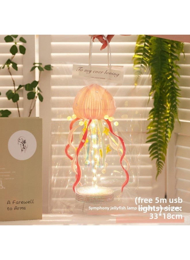 Jellywater Lamp Twist Rod Hand-woven Diy Material Bag Night Light For Girlfriends Women's Day Gift 
