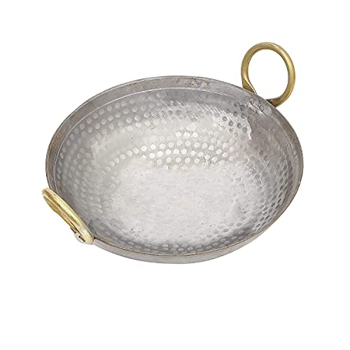 RBY 4 Litre (12 Inch / 30.5 CM) Hammered Food Grade Iron Kadai Lohe Ki Kadhai for Frying Cooking Heavy Base Smooth Edge Metal Spoon Friendly Deep Frying Pan Gas & Induction Compatible - Image 4