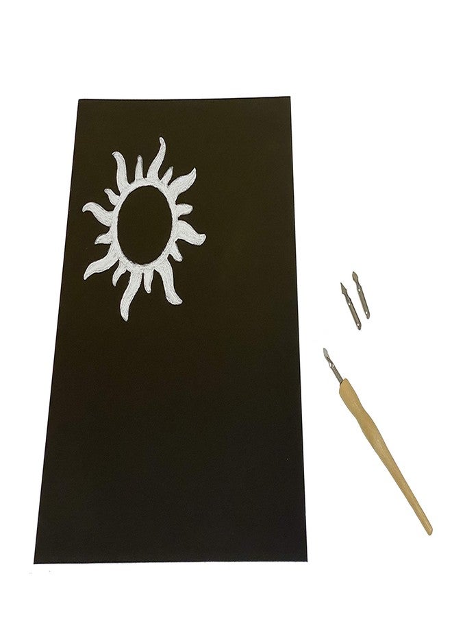 INOVART Black Scratchboard 11" x 14", 12 Sheets - Image 2