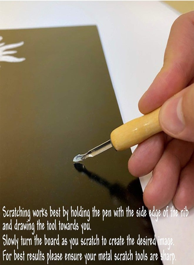 INOVART Black Scratchboard 11" x 14", 12 Sheets - Image 3