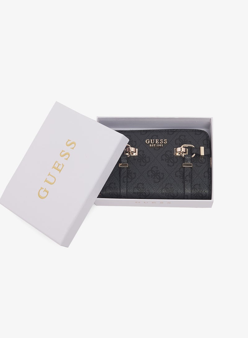 GUESS Leona Logo Medium Zip Around Bi-Fold Wallet - Image 5