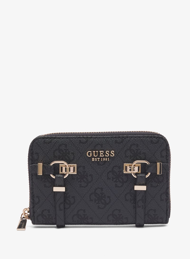GUESS Leona Logo Medium Zip Around Bi-Fold Wallet - Image 1