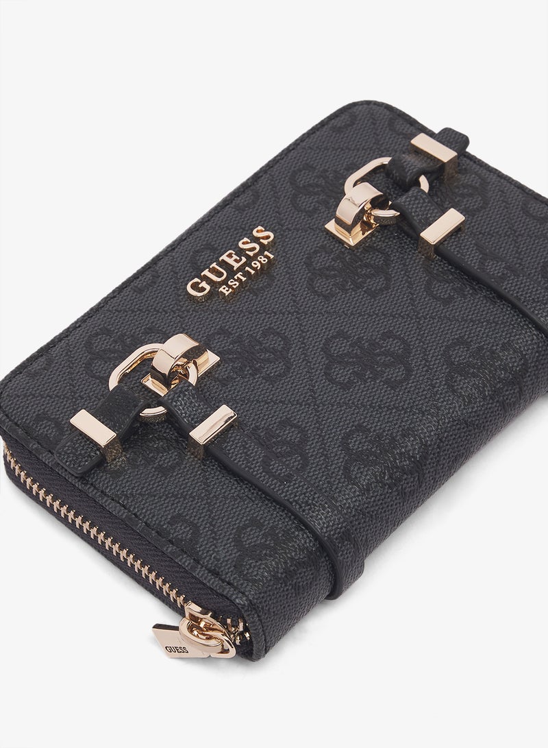 GUESS Leona Logo Medium Zip Around Bi-Fold Wallet - Image 3