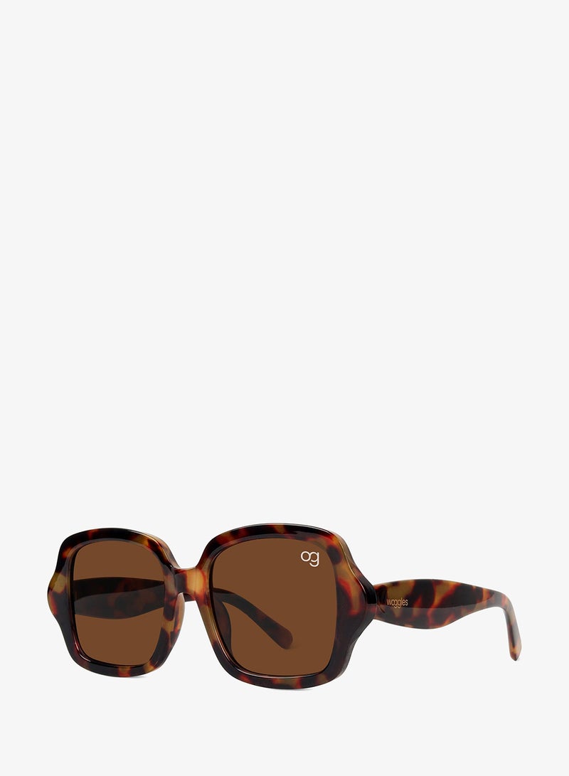 Woggles Designer Brown Square Sunglasses| Men & Women| 100% Uv Protection - Image 5