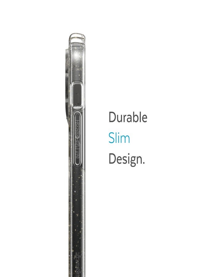 سبك جراب Speck Clear لهاتف iPhone 14 Pro - حماية من السقوط، مقاوم للخدوش، جراب نحيف مزدوج الطبقات لهواتف iPhone 14 Pro مقاس 6.1 بوصة - متوافق مع MagSafe - مقاوم للاصفرار - مثالي لأجهزة Presidio - شفاف/ذهبي لامع - Image 3