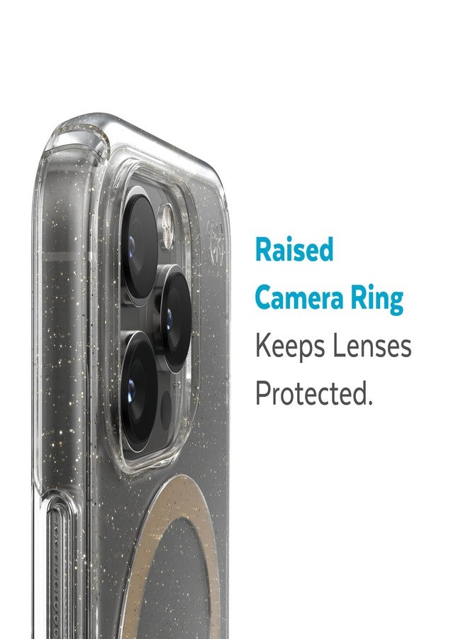 سبك جراب Speck Clear لهاتف iPhone 14 Pro - حماية من السقوط، مقاوم للخدوش، جراب نحيف مزدوج الطبقات لهواتف iPhone 14 Pro مقاس 6.1 بوصة - متوافق مع MagSafe - مقاوم للاصفرار - مثالي لأجهزة Presidio - شفاف/ذهبي لامع - Image 4