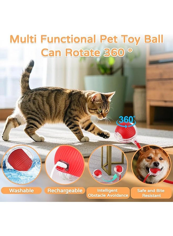 Interactive Rolling Cat Toys Ball, Interactive Rolling Dog Ball, Motion Activate Rolling Pet Toys, Automatic Self Moving Dog/Cat for Indoor Cats Toys Fast Rolling on Carpet - Image 2