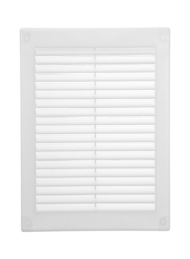Vent Systems 6" x 6" Inch (Opening Dimensions) White Plastic Soffit Vent Cover - Durable Flat Square Air Vent Grille with Mesh Screen - Weather Ventilation Grill Wall & Ceiling Indoor & Outdoor - Image 1
