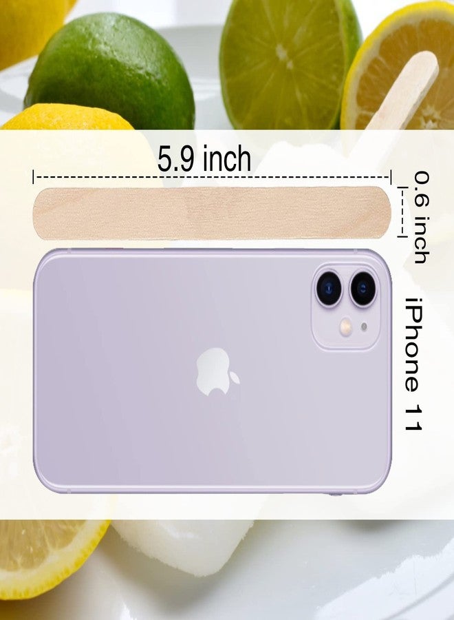 WISYOK 120 Pcs Wood Craft Sticks 5.9 Inch, Ice Cream Sticks, Jumbo Sticks, Popsicle Sticks, Ideal for Building Model, Kids Handicraft, and Creating Craft Projects - Image 2