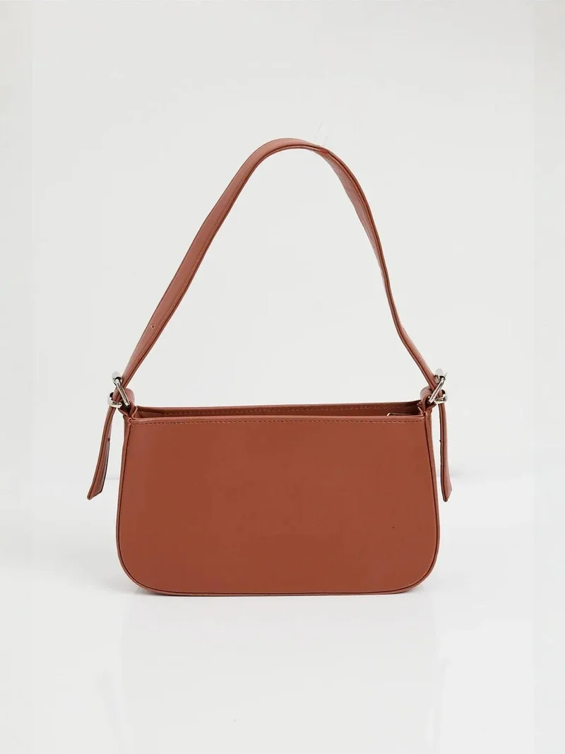 Big Dart Tan Natural BDART Solid Woven Zipper Shoulder Bag for Women | Best Price UAE