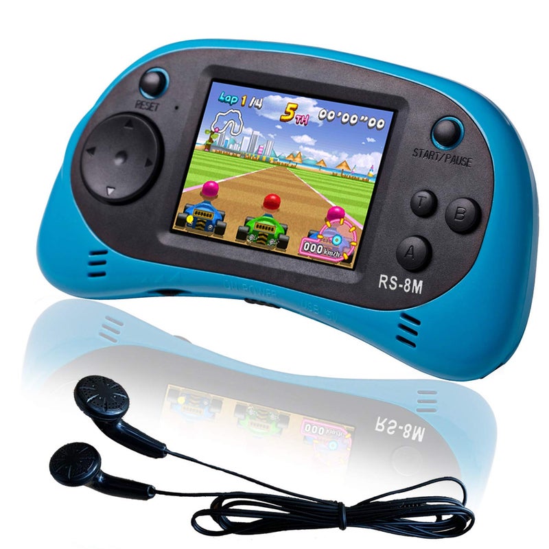 EASEGMER 16 Bit Kids Handheld Games Builtin 220 HD Video Games 25 Inch Portable Game Player with Headphones Best Travel Electronic Toys for Kids Age 310 Years Old Children Blue - Image 4