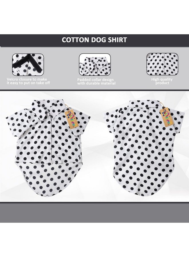 Western Era Super Soft Trendy Printed Shirt, Ultra Comfort Dog Apparel, Cotton Printed Breathable Basic Vest Dog Shirt, Cute Lightweight Thin Shirt For Your Furries (Xsmall - 12 Inch) (Polka White) - Image 4