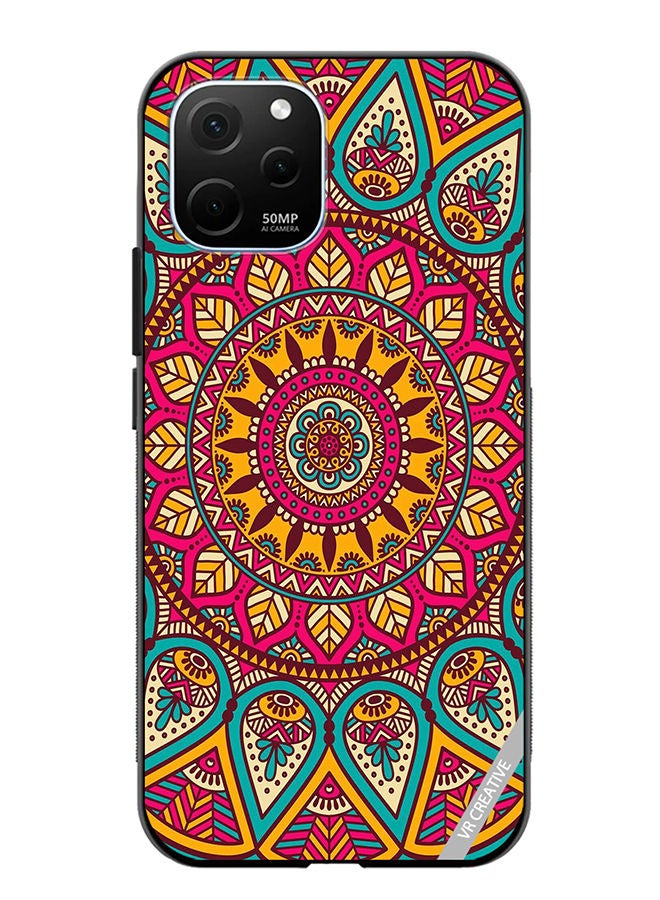 VR CREATIVE Protective Case Cover For Huawei Enjoy 50z Mandala Design Multicolour - Image 1