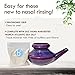 Baraka Neti Pot Tool Kit Snoring Saline Solution Handcrafted Ceramic Dishwasher Safe with 2oz Mineral Sea Salt for Nose Cleaning Sinus Rinse Perfect for Allergy Relief in Adults Kids Purple - Image 4