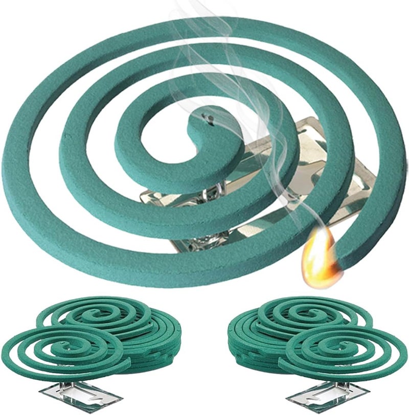 W4W Mosquito Repellent Coils - Outdoor Use Reaches Up to 10 feet - Each Burns for 5-7 Hours (Three Pack Contains 12 coils & 6 Stands) - Image 1